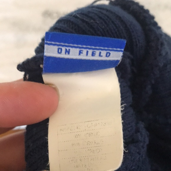 REEBOK & NFL•”ON FIELD” VINTAGE• Men’s •Dallas Cowboys Beanie• Navy & White - Picture 7 of 14